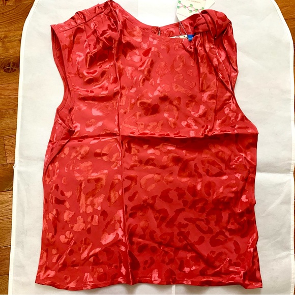 Farm Rio x Anthropologie Printed Asymmetric Tank Size M Medium MSRP 148$+ - Picture 4 of 9